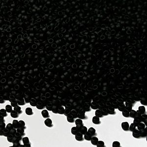 Бисер круглый 11/0 #0049F Матовый непрозрачный, черный