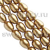 Жемчужины 5821 11x8 mm Crystal Bright Gold Pearl