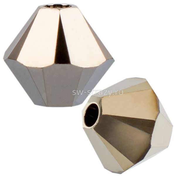 Бусины 5328 4 mm Crystal Metallic Light Gold2X