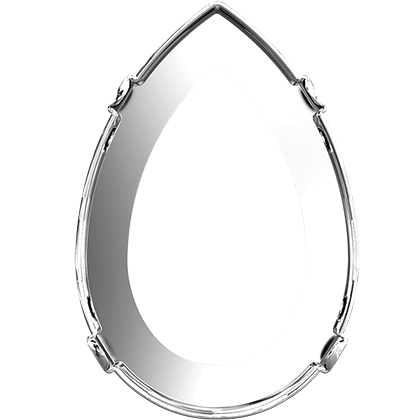 4327/S 40x27 mm 3PH2OH Rhodium Plating