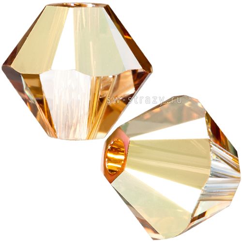 Бусины 5328 3 mm Crystal Metallic Sunshine