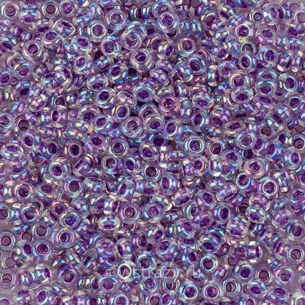 Demi Round 11/0 #0774 Окрашенный изнутри радужный хрусталь\виноград