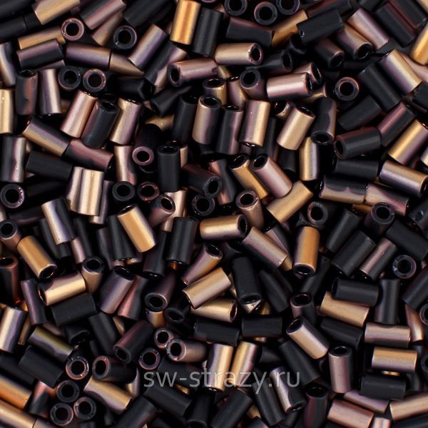 Бисер стеклярус 3 mm #Y852 HYBRID аполло черный