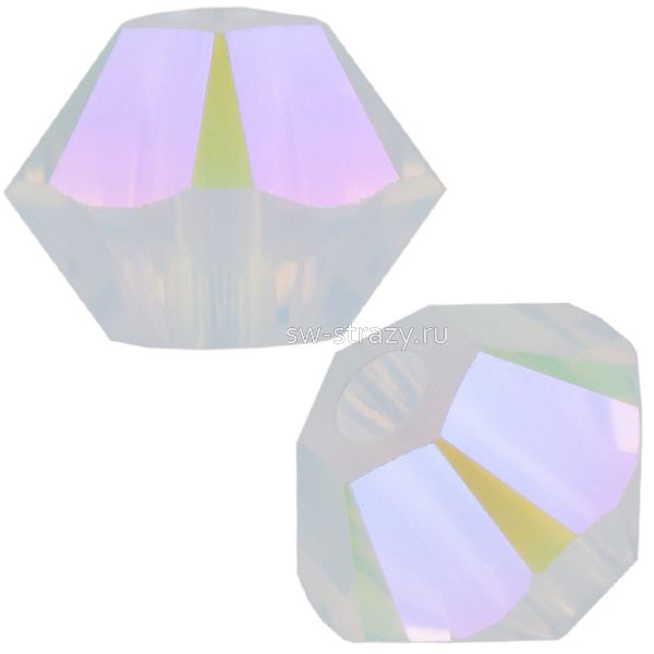 Бусины 5328 3 mm White Opal Shimmer 2X