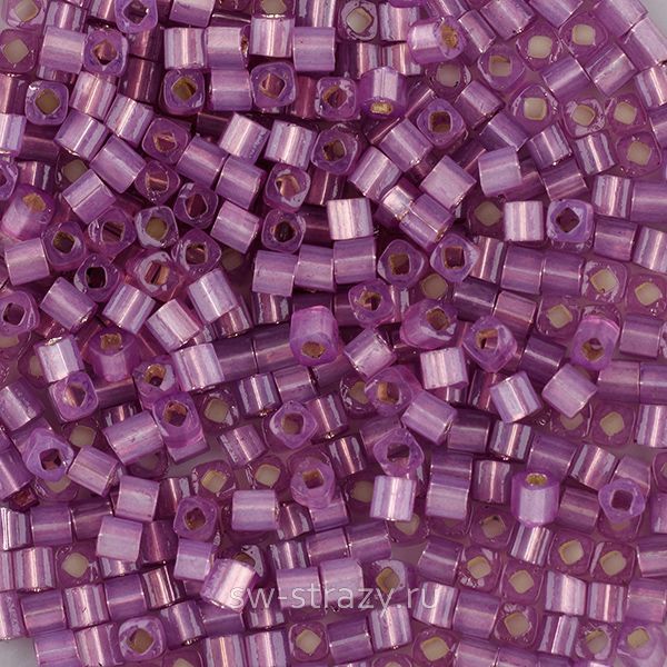 Бисер Cube 1,5 mm #2108 Внутреннее серебрение молочный аметист
