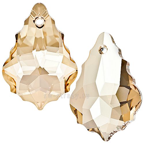 Кулоны 6090 22x15 mm Crystal Golden Shadow